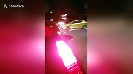 Youths filmed attacking car in west London on Halloween