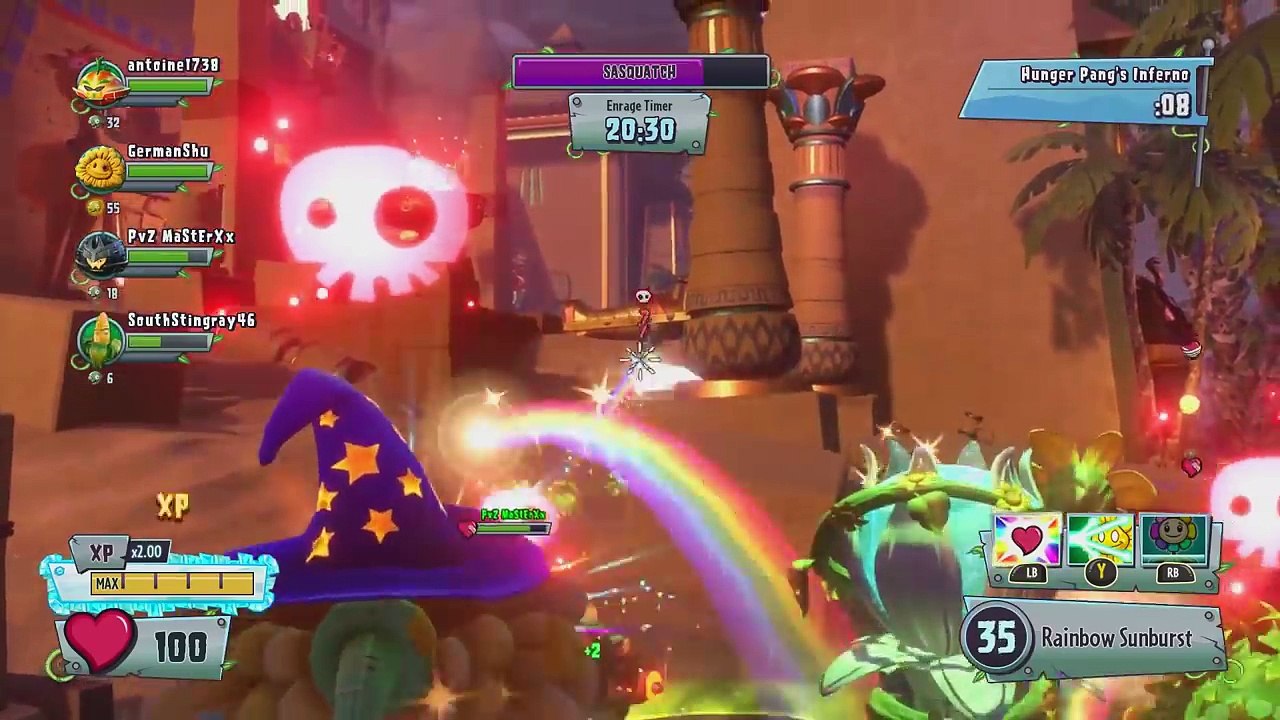 Stuffy Flower and SASQUATCH Boss Hunt! Plants vs Zombies Garden Warfare 2