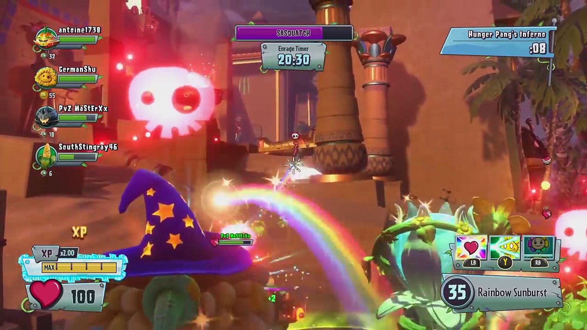 ⁣Stuffy Flower and SASQUATCH Boss Hunt! Plants vs Zombies Garden Warfare 2