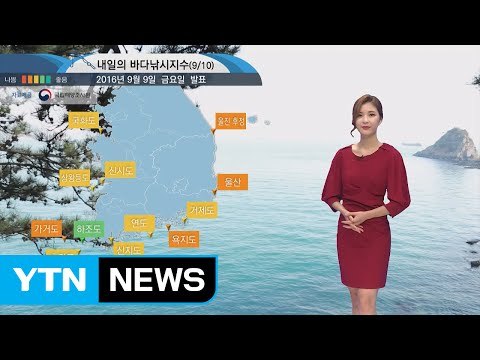 [내일의 바다날씨] 9월 10일 동해 거친 파도 남, 서해 수온영향 바다낚시 나쁨단계 예상 / YTN (Yes! Top News)