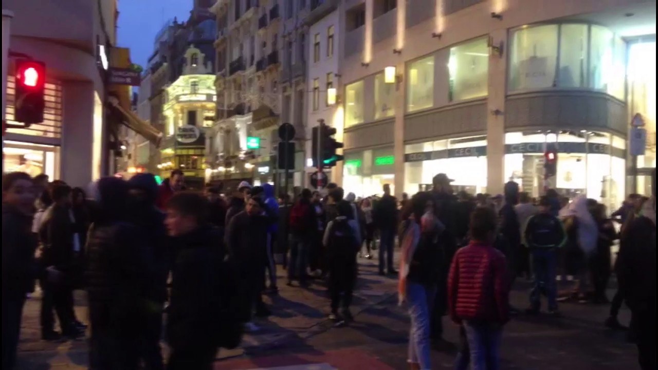 Emeutes place de la Monnaie à Bruxelles