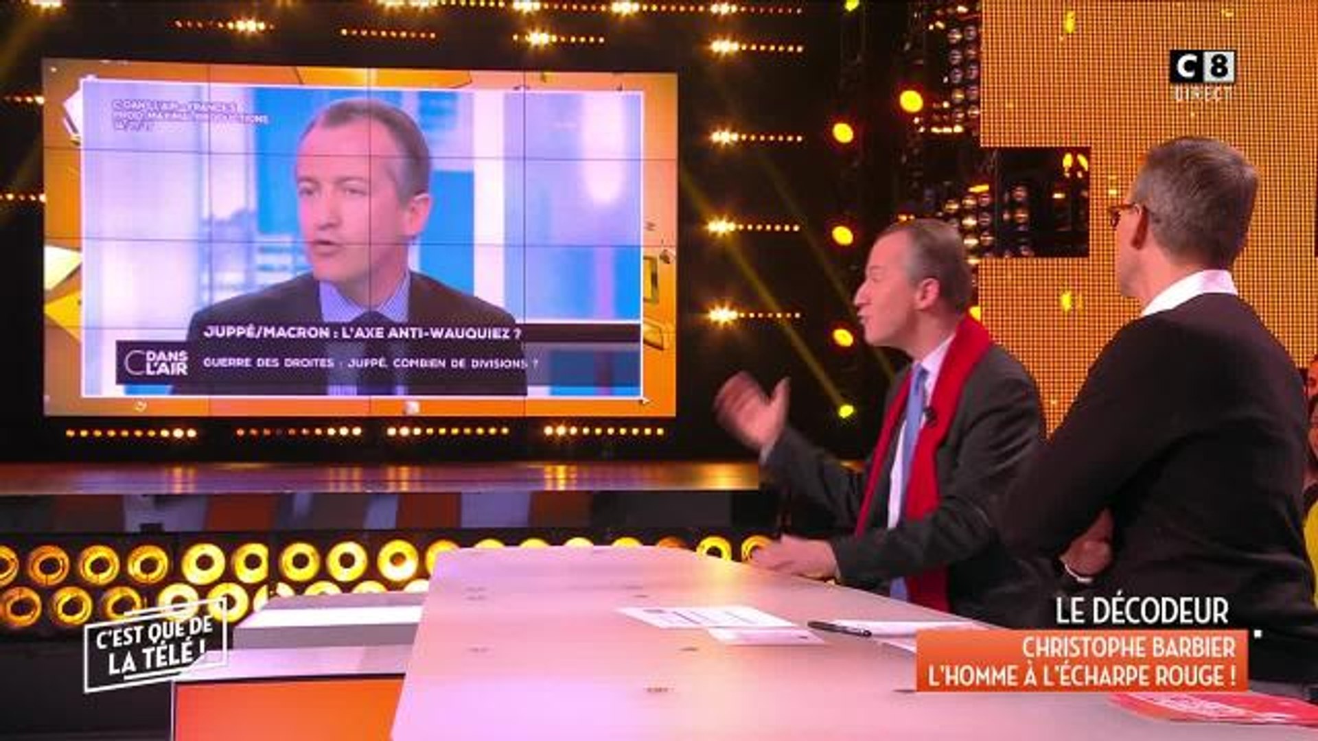 Christophe Barbier ne porte pas son écharpe dans C dans l'air - Vidéo  Dailymotion
