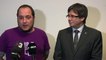David Fernàndez i Rubén Wagensberg (En peu de pau) donen suport al president Carles Puigdemont