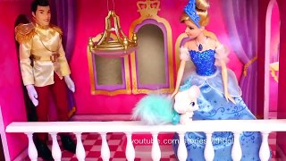 Disney Princesses Toys - Cinderella Light Up Doll, Doll Bedroom, and How She Met Her Dog