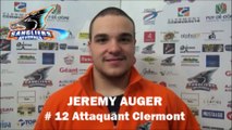 Hockey sur glace D2 2017-11-11 Interview # 12 Jérémy Auger Attaquant Sangliers Arvernes - Après match Clermont VS Roanne
