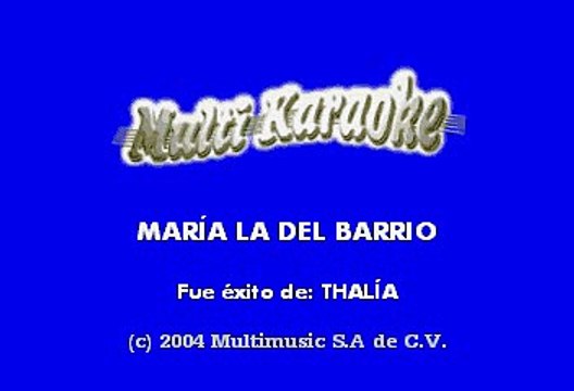 Thalia - Maria la del barrio (Karaoke)