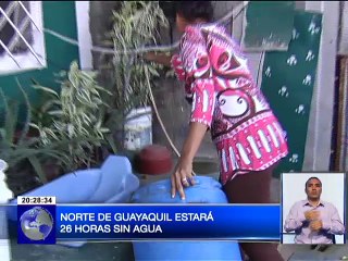 Norte de Guayaquil estará 26 horas sin agua