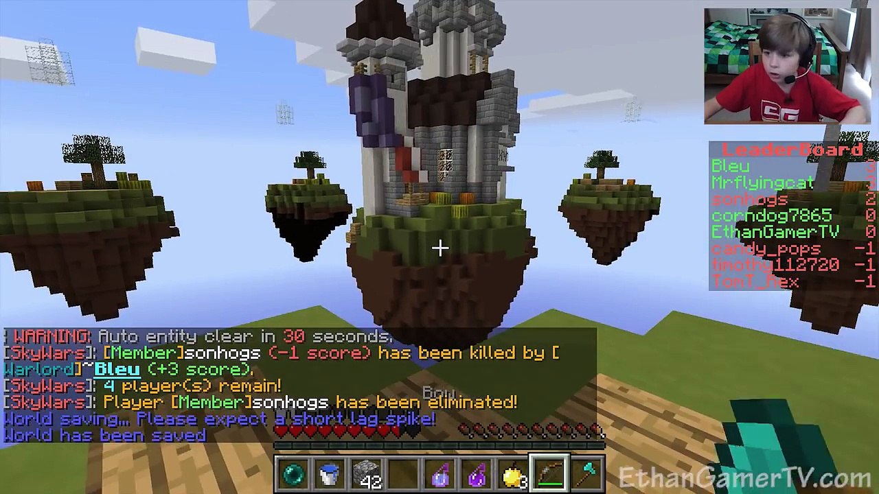 Ethan plays Minecraft: Sky Wars (#6) KID GAMING