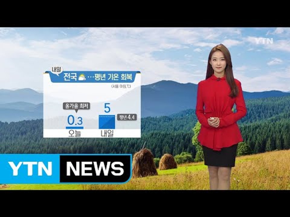 [날씨] 내일 전국 구름 많음...평년 기온 회복 / YTN