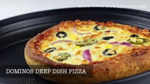 DIY DOMINOS Deep Dish Pizza Recipe | HomeMade Pizza Pie | pizza in cake tin | Easy veg pizza Recipe