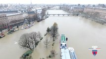 Crue de la Seine : les images spectaculaires prises d'un drone