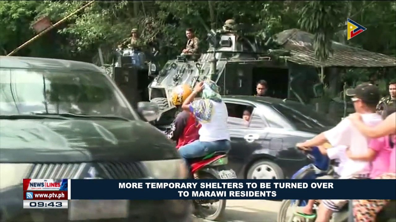 More temporary shelters to be turned over to Marawi residents