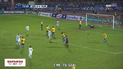 Yohann Pele Goal - Epinal 0-1 Marseille - 23.01.2018