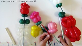 Роза из шарика / One balloon Rose flower (Subtitles)