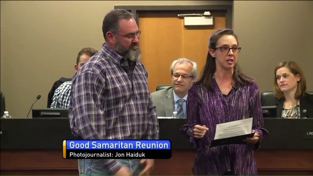 Man Reunited With Family He Saved from Fire on Christmas Eve