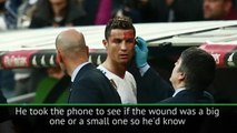 Ronaldo was checking injury with phone - Zidane