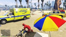 GTA 5 Play As A Lifeguard Mod | Cardiac Arrest On The Beach | F-350, Tahoe, 4 Wheeler & Jetski