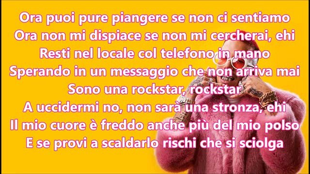 ROCKSTAR - SFERA EBBASTA TESTO -