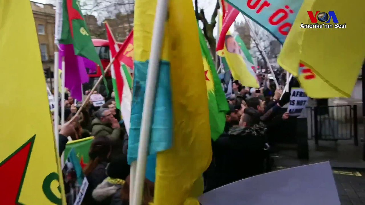 Londra'da Afrin Protestosu