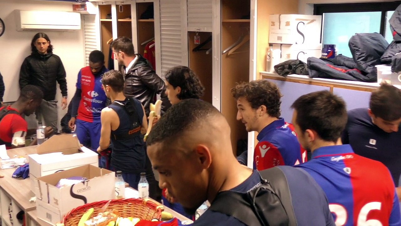 Gazélec Aiacciu / Nîmes : la joie dans les vestiaires