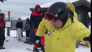 When you and your mates go snow boarding for the first time.