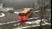 School Bus Full of Children Slides Down Icy Street, Slams Into Car
