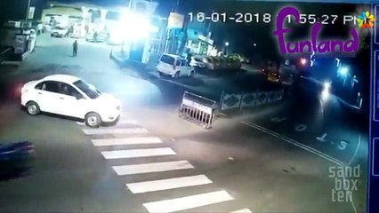 Real ghost driving bike cctv footage