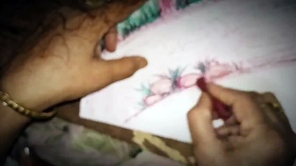 Scenery with oil pastel colour