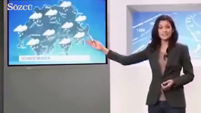 İsviçre'de hava durumu sunucusu canlı yayında kayıp düştü