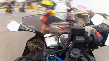 Hanoi Knights Team R15 giao lưu với Eagle Team CBR150 chạy Bãi Chạo, Mai Châu