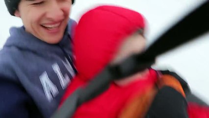 11 Month Old Shreds The Sled!!