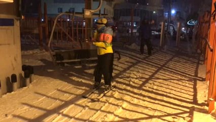 Sarıkmış Cıbıltepe Kayak Merkezi'nde Gece Kayağı Yapıldı