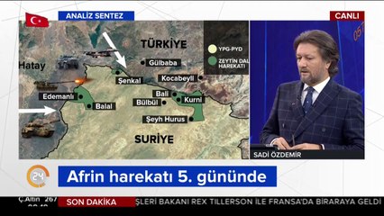 #Afrin harekatı beşinci gününde