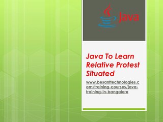 Guide How Best Java To Learn Relative Protest Situated - Besant Technologies