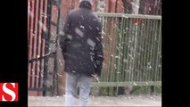 İstanbul�da beklenen kar yağışı başladı