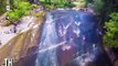Un toboggan naturel de 60m créé par l'eau sur la roche - Giborne's rere rockslide