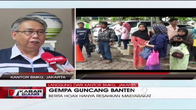 Laporan tvOne dari Kantor BMKG Jakarta Mengenai Gempa Banten