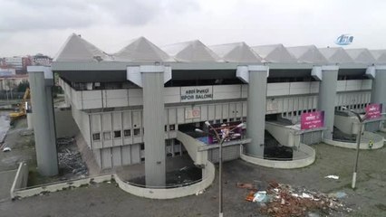 Abdi İpekçi Spor Salonu'nda Yıkım Çalışması Havadan Görüntülendi (Hd)