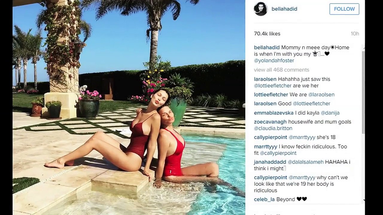 Bella Hadid And Mother Yolanda Foster Goes Hot On Pool In Bikini