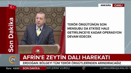 Afrin harekatı beşinci gününde