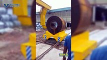 Low voltage industry use steel coil electric rail transfer transporter customer site