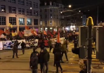 Download Video: Anti-Trump Demonstrators Rally in Zurich Ahead of US President's Davos Visit