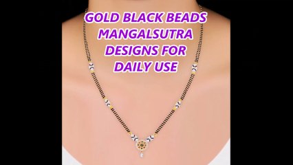 GOLD BLACK BEADS MANGALSUTRA DESIGNS FOR DAILY USE, GOLD MANGALSUTRA DESIGNS, GOLD JEWELLERY COLLECTION