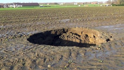 Sinkhole opens up in Belgium close to infamous WWI battlefield