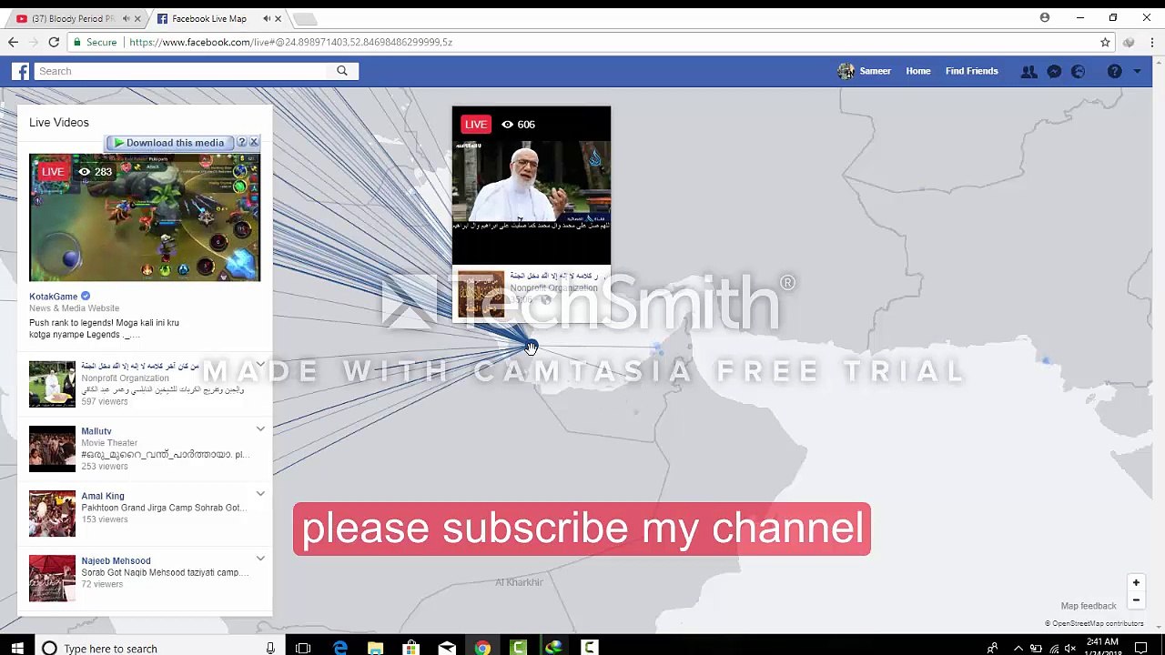 how to make facebook live video map