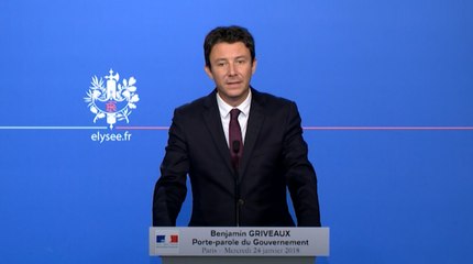 Compte rendu du Conseil des ministres du 24 janvier 2018