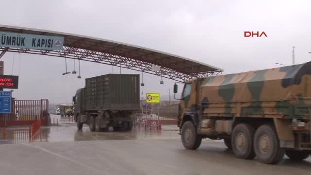 Kilis - Öncüpınar Sınır Kapısı'nda Askeri Sevkiyat Devam Ediyor