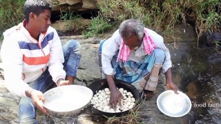 Daddy prepare a MUSHROOM gravy in water falls/village food fory