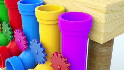 Colors for Children to Learn with Car #h Learn Colors with Water Pipe and Ball