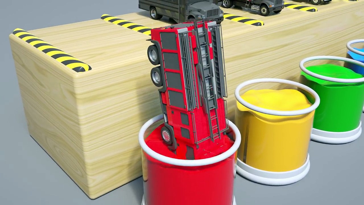 Colors for Children to Learn with Street Vehicles #h - Magic Liquids to Learn Colors